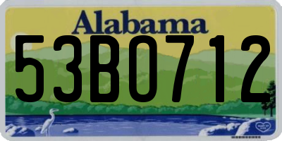 AL license plate 53BO712