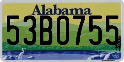 AL license plate 53BO755