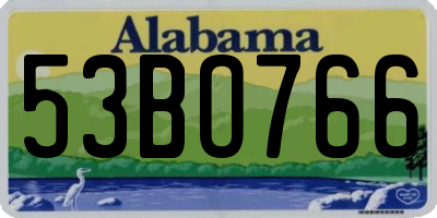 AL license plate 53BO766