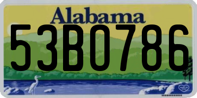 AL license plate 53BO786