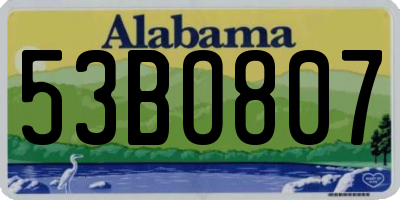 AL license plate 53BO807