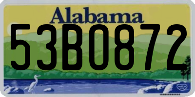 AL license plate 53BO872