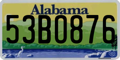AL license plate 53BO876