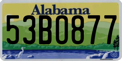 AL license plate 53BO877