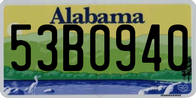 AL license plate 53BO940