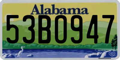 AL license plate 53BO947