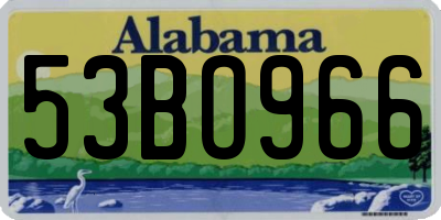 AL license plate 53BO966