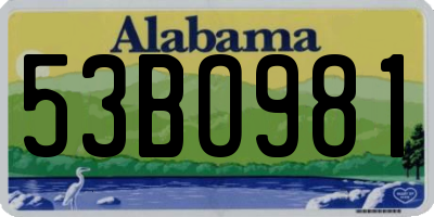 AL license plate 53BO981