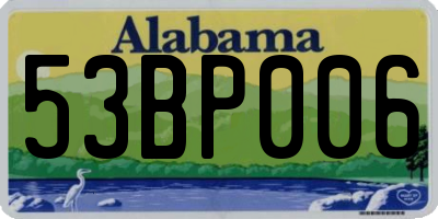 AL license plate 53BP006
