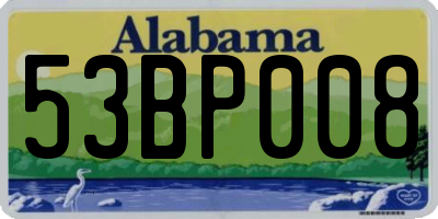AL license plate 53BP008