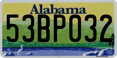 AL license plate 53BP032