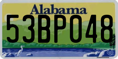 AL license plate 53BP048