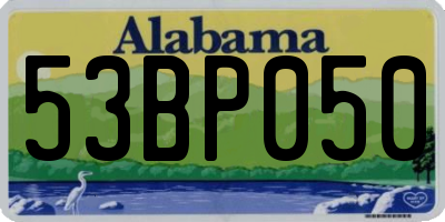 AL license plate 53BP050