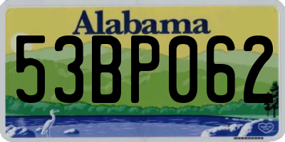 AL license plate 53BP062