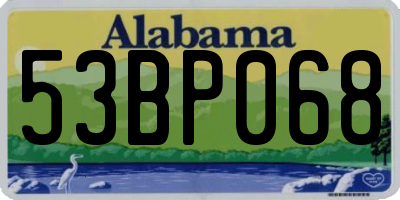 AL license plate 53BP068