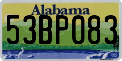 AL license plate 53BP083