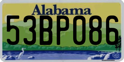 AL license plate 53BP086