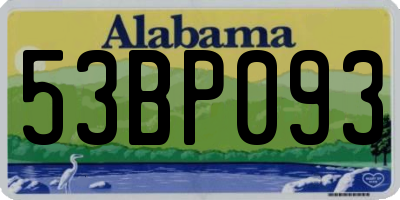 AL license plate 53BP093