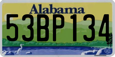 AL license plate 53BP134