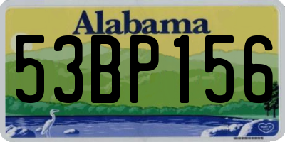 AL license plate 53BP156