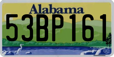 AL license plate 53BP161