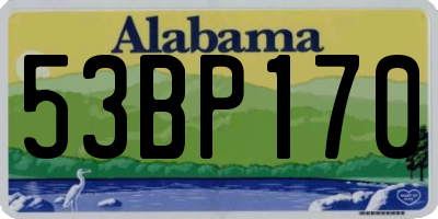 AL license plate 53BP170