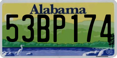AL license plate 53BP174