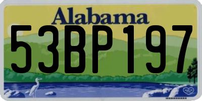AL license plate 53BP197