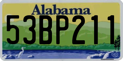 AL license plate 53BP211