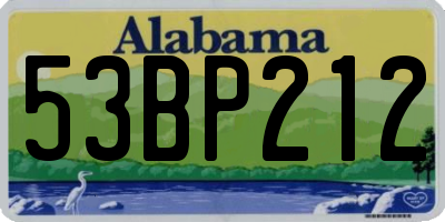 AL license plate 53BP212