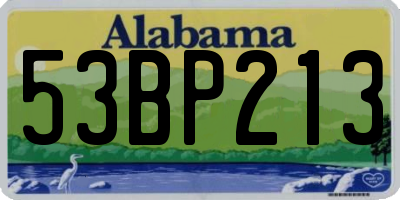 AL license plate 53BP213