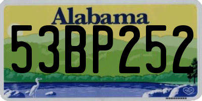 AL license plate 53BP252