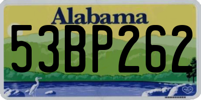 AL license plate 53BP262