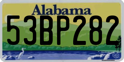 AL license plate 53BP282