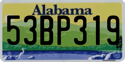 AL license plate 53BP319