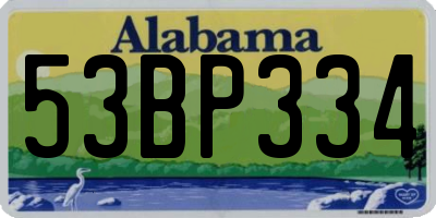 AL license plate 53BP334