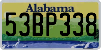 AL license plate 53BP338