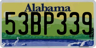 AL license plate 53BP339