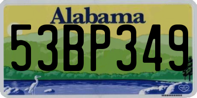 AL license plate 53BP349