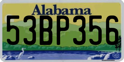 AL license plate 53BP356