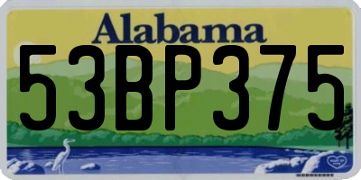 AL license plate 53BP375