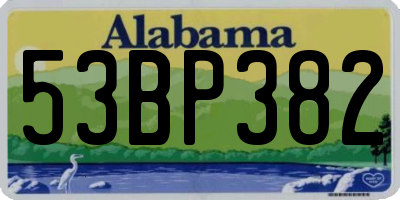 AL license plate 53BP382
