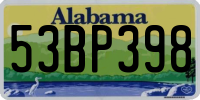 AL license plate 53BP398