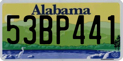 AL license plate 53BP441