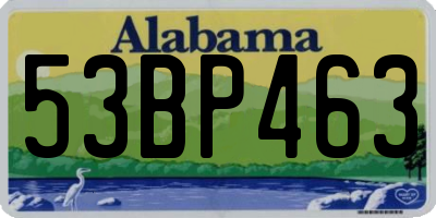 AL license plate 53BP463