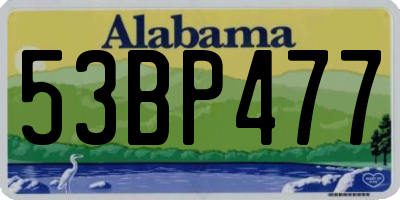 AL license plate 53BP477