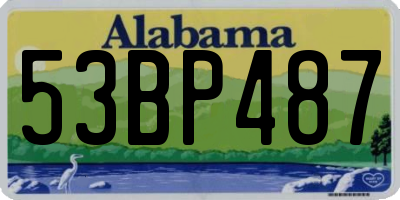AL license plate 53BP487