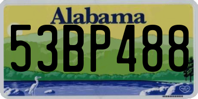 AL license plate 53BP488