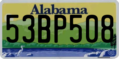 AL license plate 53BP508