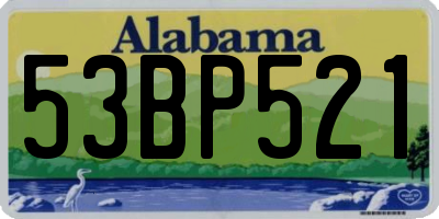 AL license plate 53BP521